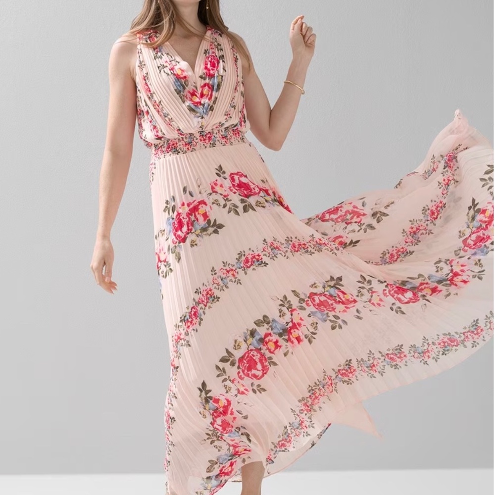 Loft pink flower dress